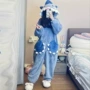 加厚保暖连帽连体家居服
