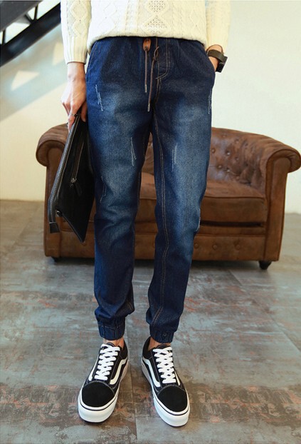 Spring and autumn denim supply leg jeans Korean version of small feet shrink Harlan pants men's toe pants men's tide a generation of hair Spring and autumn denim supply leg jeans Korean version of small feet shrink Harlan pants men's toe pants men's tide a generation of hair