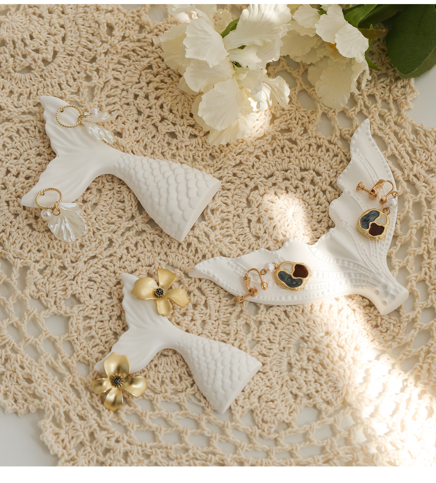 Elegant Nordic Style Simple Style Wings Fish Tail Gypsum Jewelry Display 1 Piece display picture 5