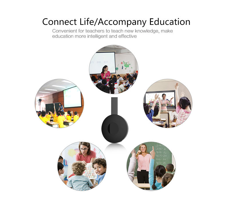 E6 4K高清免切换手机屏器RK方案双频适用于安卓iOS手机无线投屏器