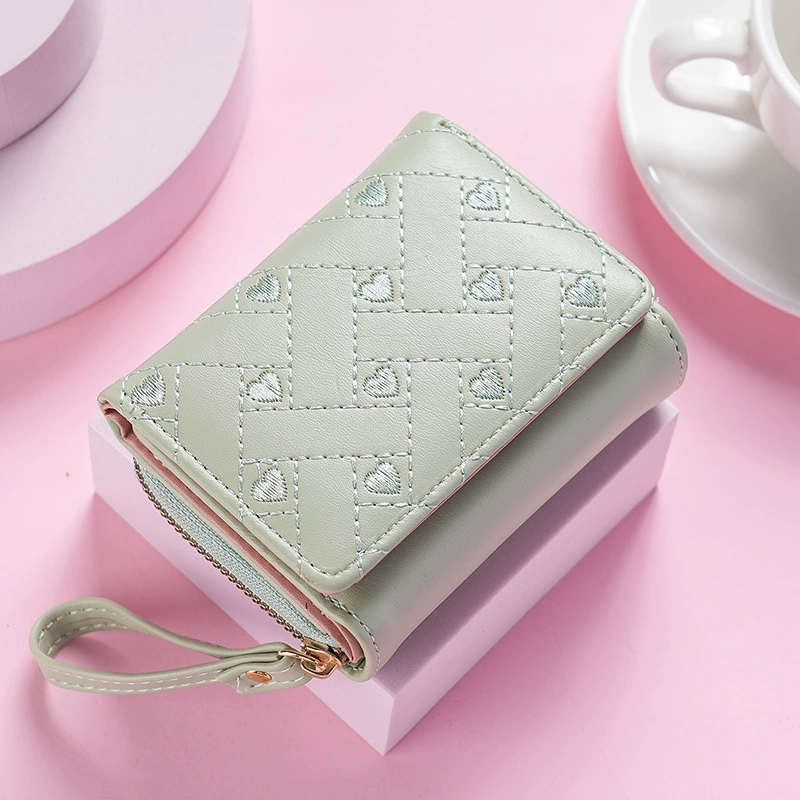 Short Wallet Shoulder Bag, Embroidered Summer Style, Compact Wrist-strap, Multiple Colors