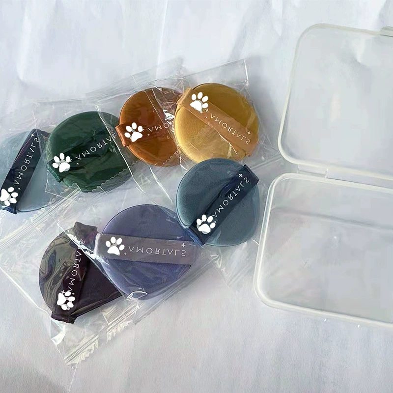Makeup Sponge Puff, Organic Foundation Applicator, Teardrop 13 mm with Strap Handle