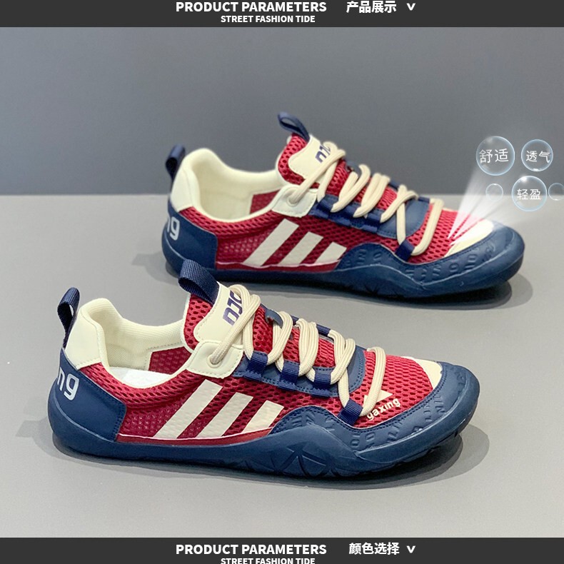 Men's summer lightweight breathable mesh casual shoes for teenagers, suitable for outdoor sports, with soft soles and trendy design