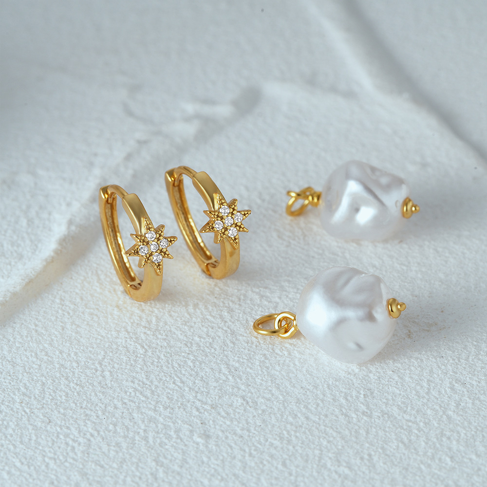 1 Pair Elegant Snowflake Plating Sterling Silver Drop Earrings display picture 20