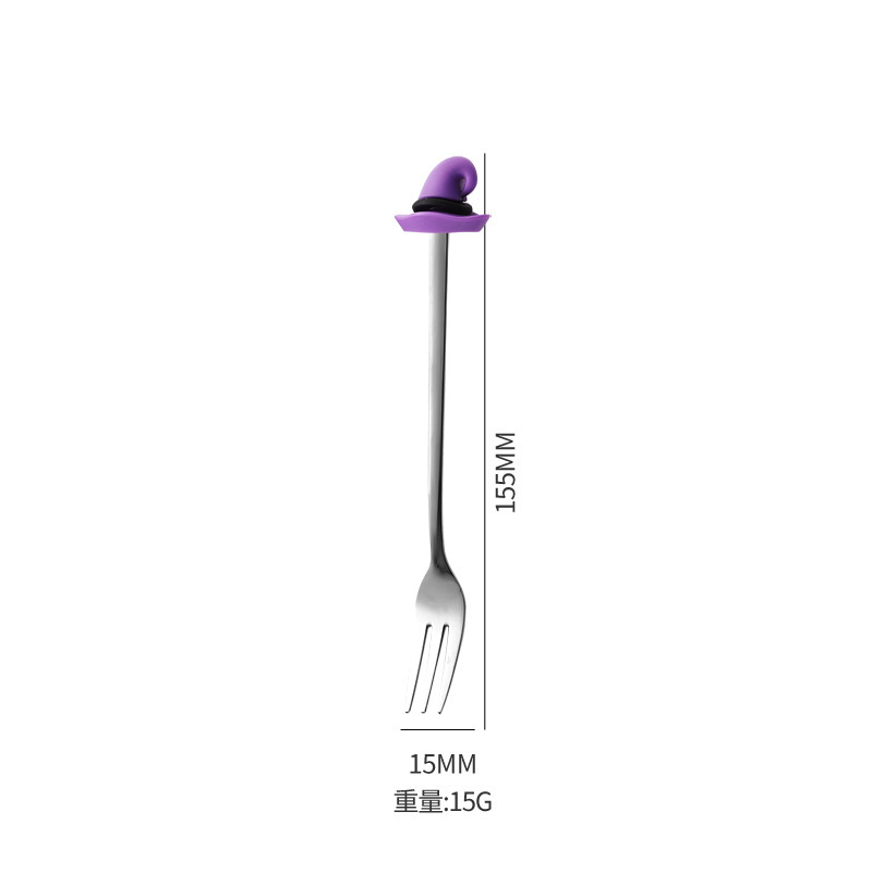 316不锈钢勺子叉子餐具套装创意万圣节叉勺套装蛋糕甜品勺水果叉|undefined