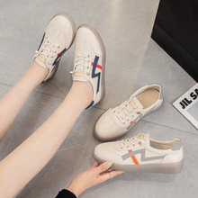 现货【双包装】牛皮牛筋底懒人一脚蹬小白鞋女学生平底小单鞋2024