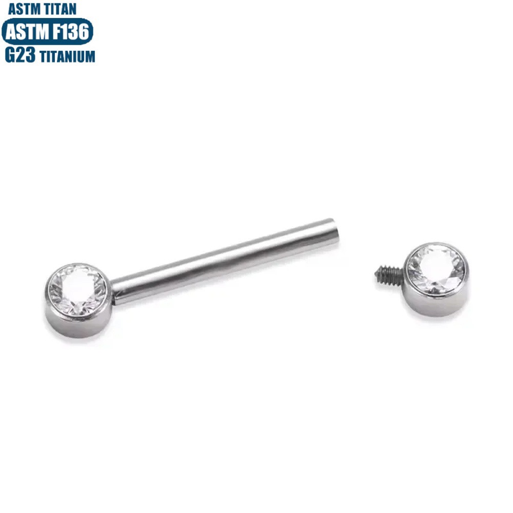 Labret piercing jewelry detail image