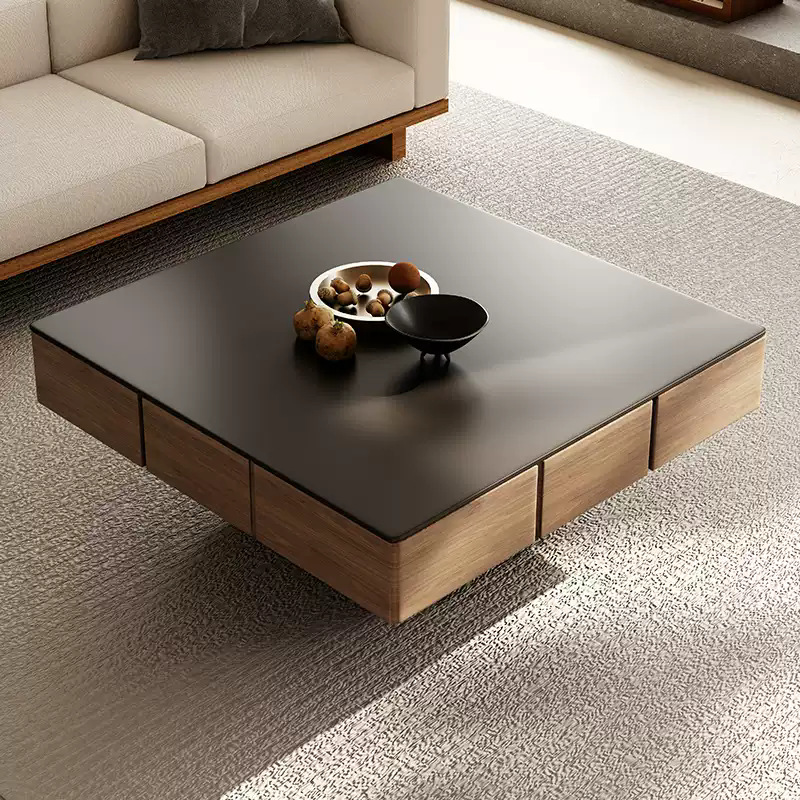 Mesa de mahjong, mesa de centro de elevación, mesa de comedor de losa de roca, sala de estar doméstica de doble uso, apartamento pequeño, estilo antiguo 2024, nuevo estilo