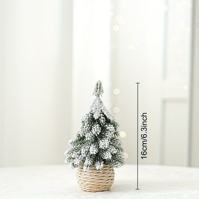 卓上ミニクリスマスツリー飾り PE植毛グリーン ショーウィンドウ装飾 パーティーデコレーション小道具 クリスマス雰囲気|undefined