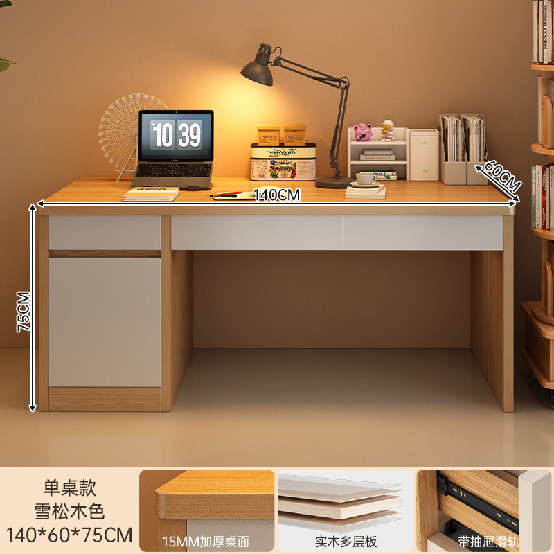 Escritorio estudiantil escritorio de estudio en el hogar dormitorio con escritorio de cajón simple escritorio de computadora de escritorio moderno contra la pared