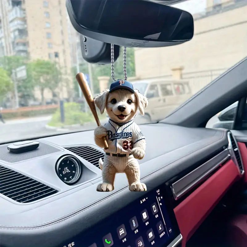 Creativo y lindo perrito de béisbol acrílico nuevo colgante plano transfronterizo nuevo colgante de automóvil colgante mochila