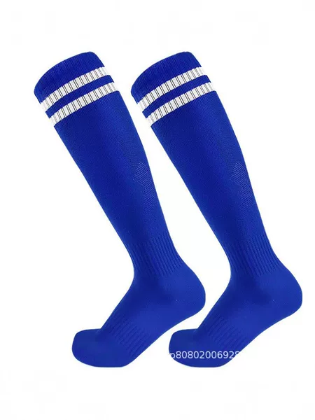 Over-the-knee soccer socks, children's and adult sizes, thin summer style, non-slip, long tube socks, performance socks for students, striped athletic socks