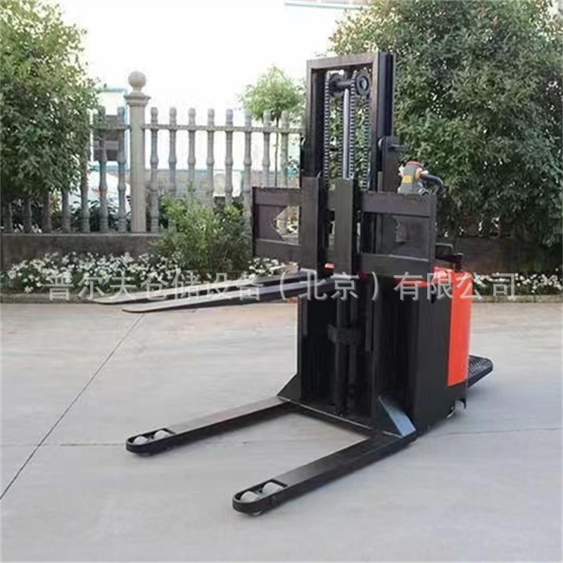 非标经济型全电动跨腿加宽堆高车托盘搬运升高车电瓶叉车堆垛机