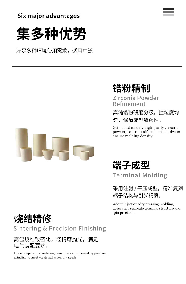 绝缘陶瓷 氧化锆陶瓷端子