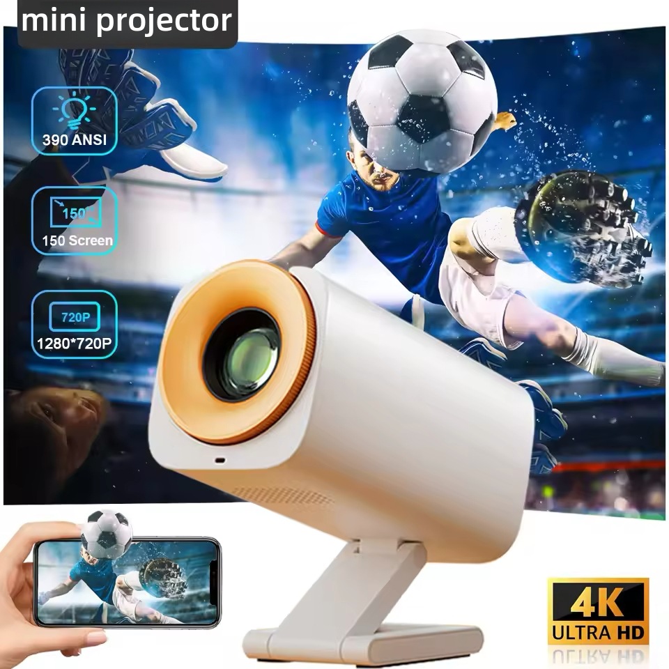 Cross-Border New Projector High-Definition Smart Foreign Trade World Cup Portable Home Theater 4K Mobile Phone Screen Projection