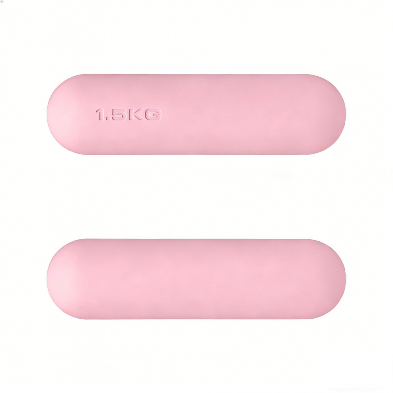 Dumbbell redondo de silicona fijo equipo de fitness yoga pilates entrenamiento de fuerza dumbbell redondo de silicona
