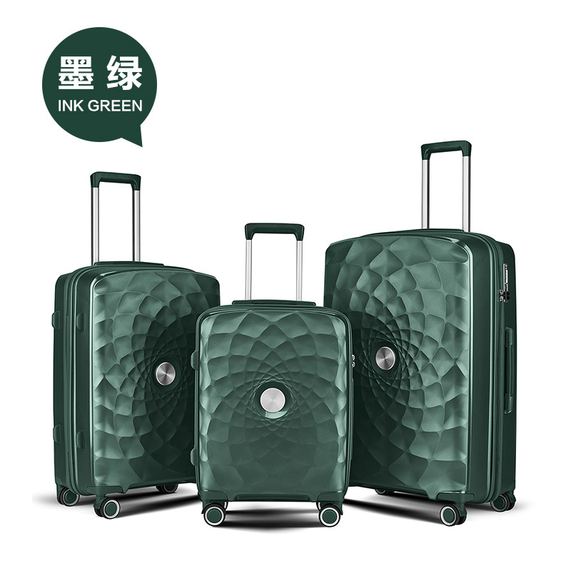 跨境PP行李箱拉杆箱20寸结实耐用海关密码箱大容量抗摔旅行箱批发|undefined