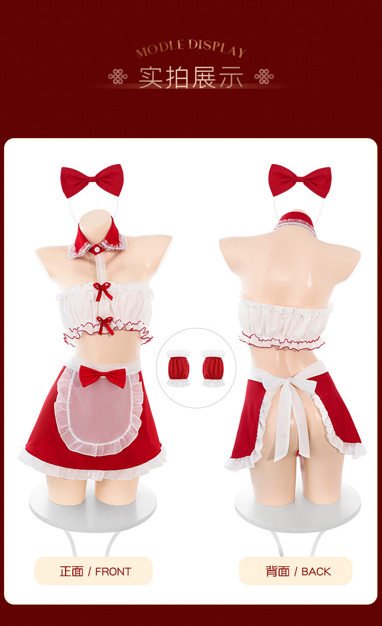 Feimu Selects 30-Piece Sheer Mesh Role-Play Costume Set with Headband, Dress and Thong — detail image 32