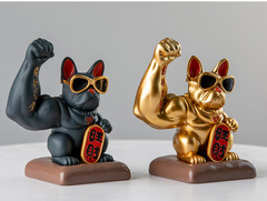 Lucky Money and Treasure, Good Fortune, Prosperous Dog, Car Audio Cabinet, Car Car Model, Action Figure Shelf Model