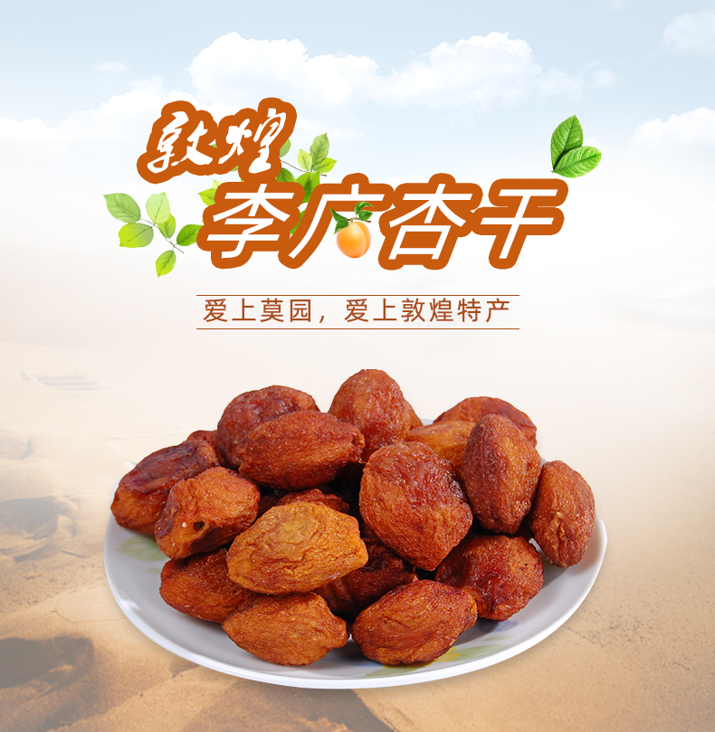 甘肃敦煌特产莫园李广杏干500克袋装新鲜杏子原味孕妇杏皮水原料