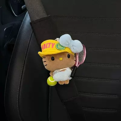 Car Seatbelt Shoulder Pads, Seat belt shoulder pad - yellow-hat-tennis-set-blue-doodle-eyes-kt-standard
