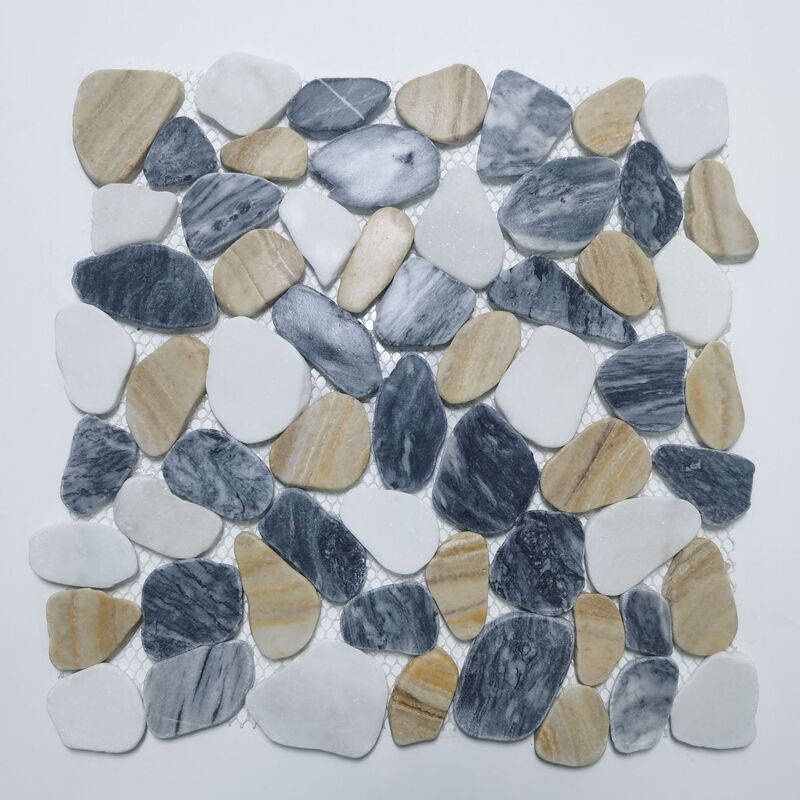 Natural stone cobblestone mosaic floor tile courtyard shower room marble mosaic balcony wall floor tile