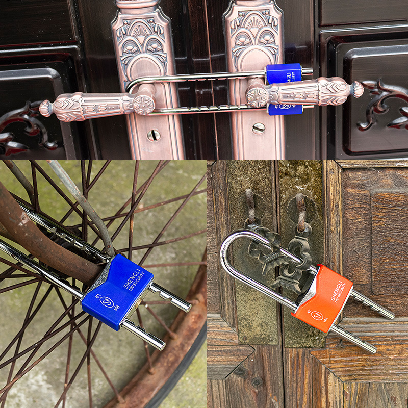 Fábrica al por mayor Shengli rombo caucho largo haz split cerradura color mezclado cerradura de la puerta cerradura de la motocicleta seguro cerradura del coche