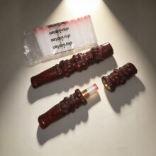 新款003小叶紫檀莲花雕刻烟枪嘴9mm滤芯过滤粗细烟俩用