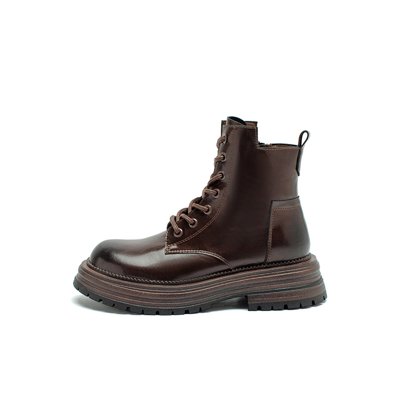 Augusto Lion Martin botas para mujeres 2025, nuevo estilo británico de otoño y invierno con falda, botas cortas de primavera y otoño con suela gruesa. image 5