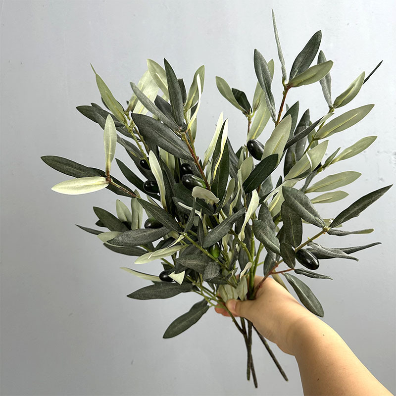 Highly Realistic Olive Leaf Oil Olive Home Decoration Wedding Hotel Flower Arrangement Tree New Cross-Border Olive Branch Highly Realistic Olive Leaf Oil Olive Home Decoration Wedding Hotel Flower Arrangement Tree New Cross-Border Olive Branch