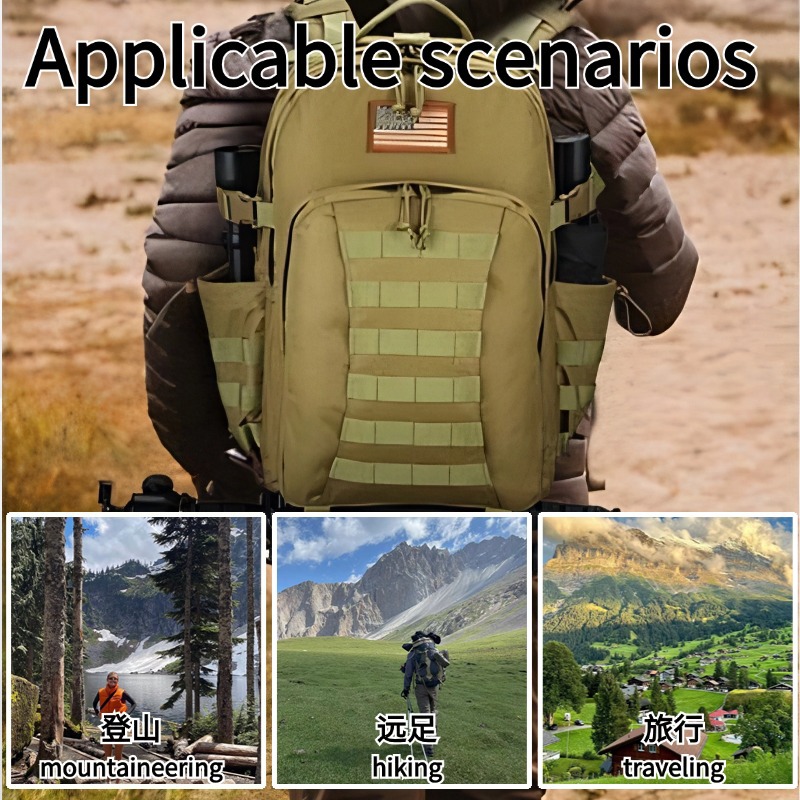 Nuevo producto Mochila de camuflaje de deportes al aire libre personalizada Mochila táctica de senderismo Mochila de escalada resistente al desgaste impermeable