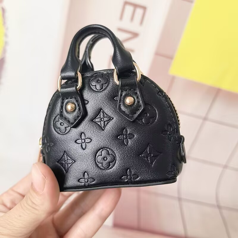 Neue Damen-Mini-Handtasche mit Prägung, Muscheloptik, elegante Geldbörse, Airpods-Tasche, Chanel-Stil, kompakte Tasche