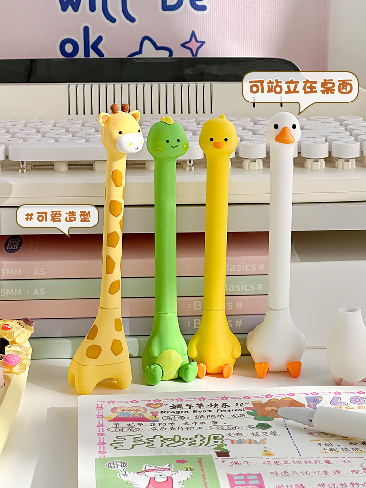 Cartoon cute high quality quick dry black rollerball pen with…