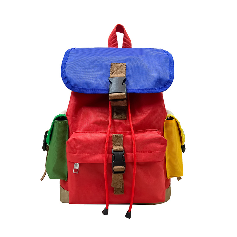 Mochila de montaña de deportes al aire libre para niños 2026 moda de color contraste mochila de viaje de gran capacidad para niños y niñas