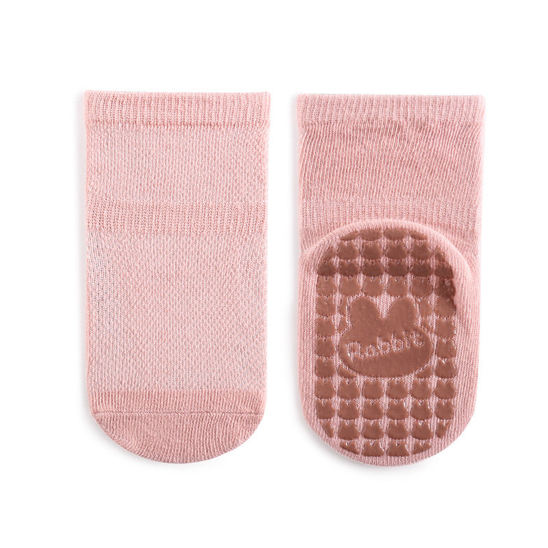 Calcetines de bebé para niños primavera nuevos calcetines de piso antideslizantes de silicona para bebés recién nacidos calcetines de algodón para niños de media pantorrilla