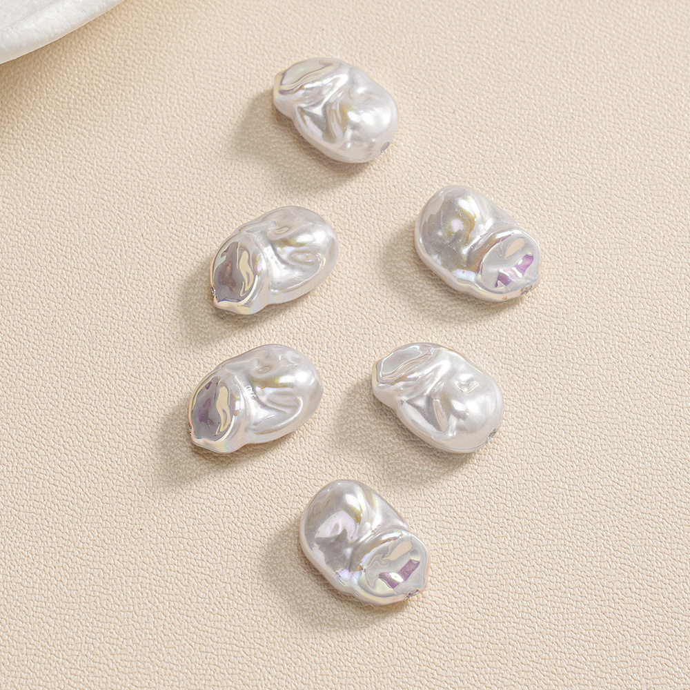 30 ABS barroco de forma especial piedra pequeña perla ovalada con cuentas pulsera de bricolaje collar accesorios de joyería lote suelto