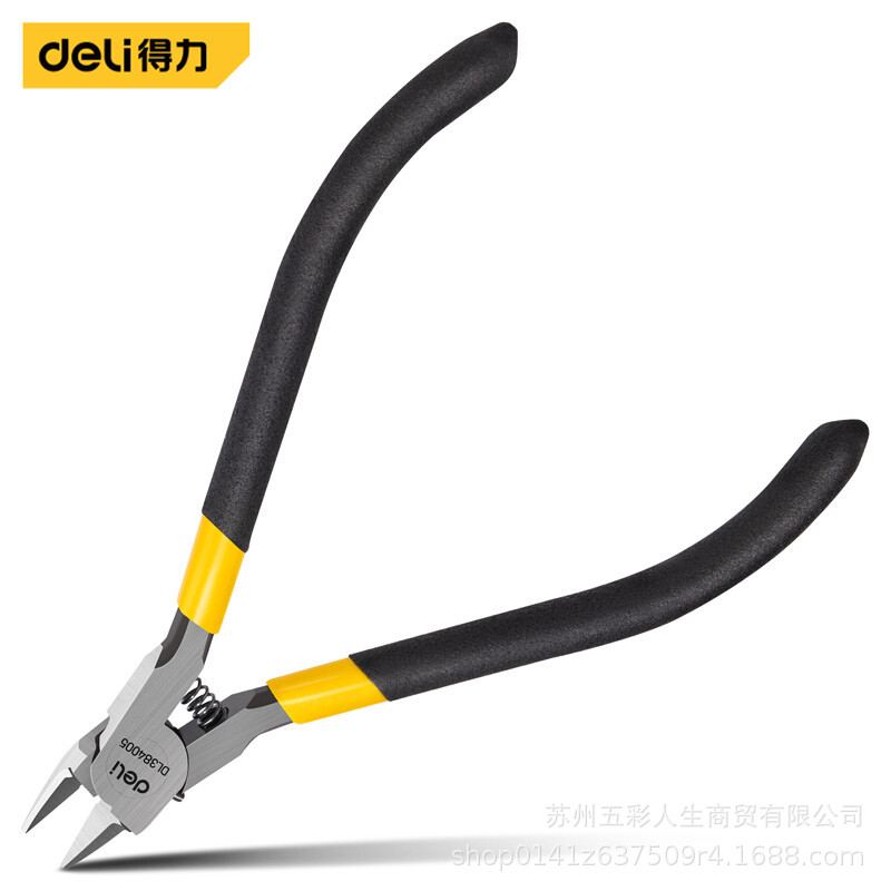 得力工具DL384005迷你钳模型钳高达模型剪水口钳耳机维修工具