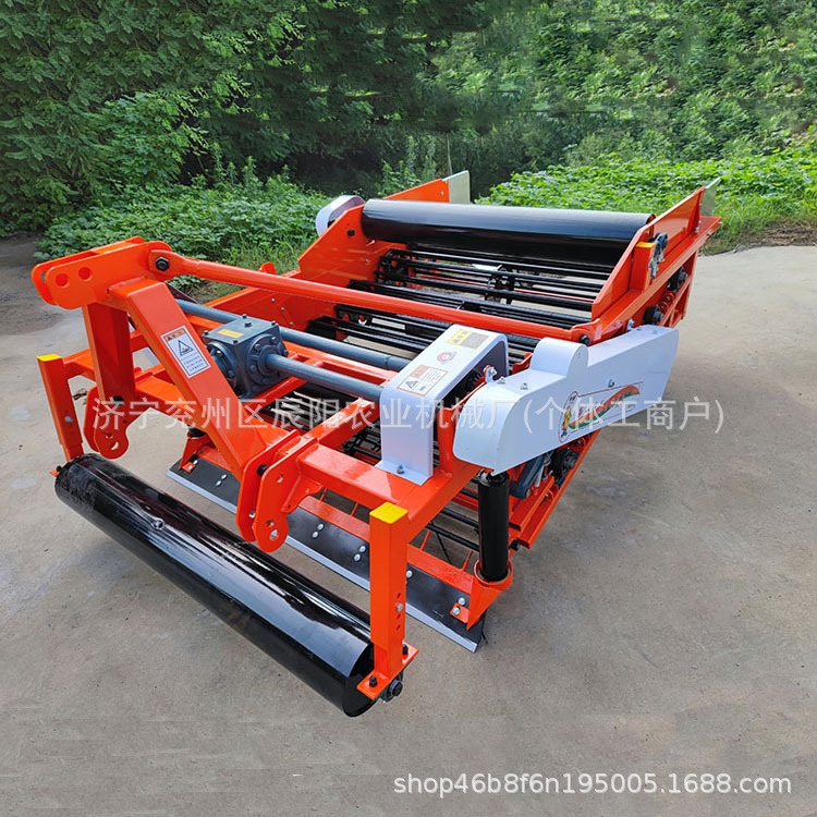 河北热销平地种植模式花生收获机四轮车带动平铺摆放花生收获机