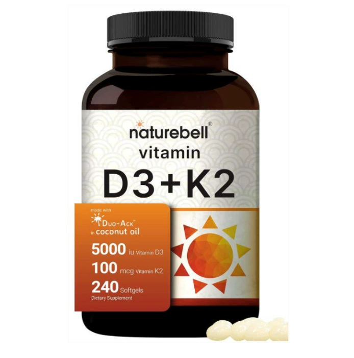 Популярные продажи витамин D3+K2 капсулы витамин D3+K2капсулы через границу 60 капсул/бутылка