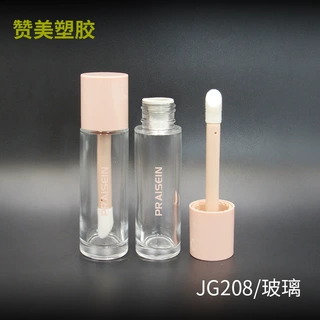 源头厂家圆形毛刷粉底液瓶 化妆品平肩玻璃遮瑕液瓶包材批发