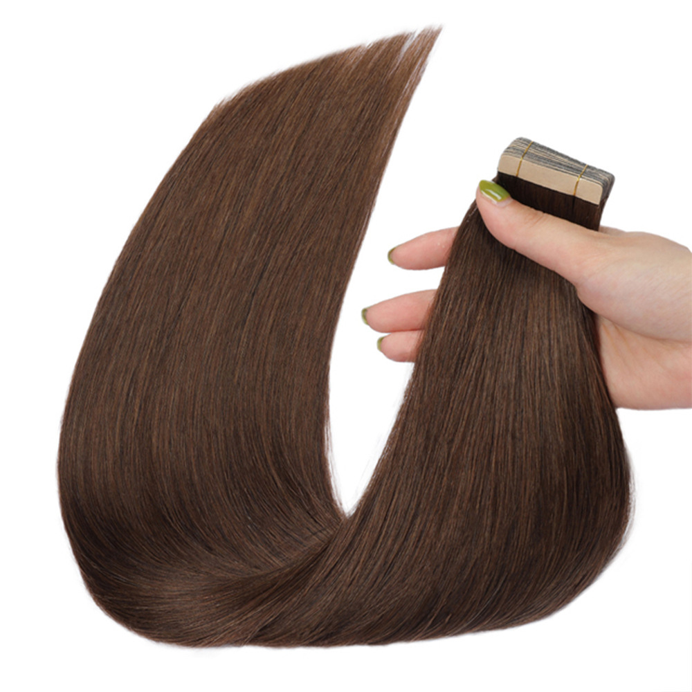 Real PU Tape-in Human Hair Extensions European And American Cross-border Wigs_voghion.com