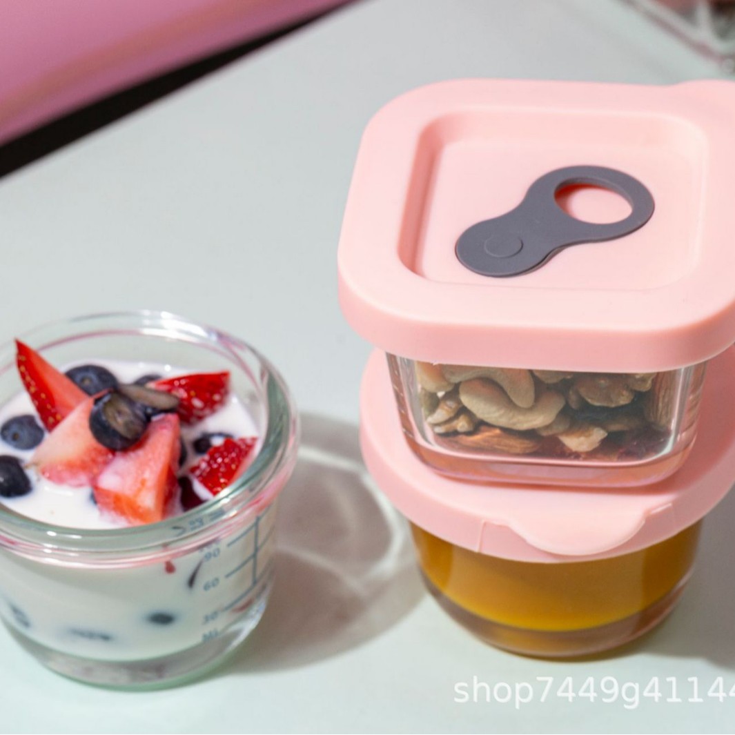 260ml Baby Food Container Glass Can Be Steamed and Heated in a Microwave Oven Preservation Box Baby Food Bowl Tool
