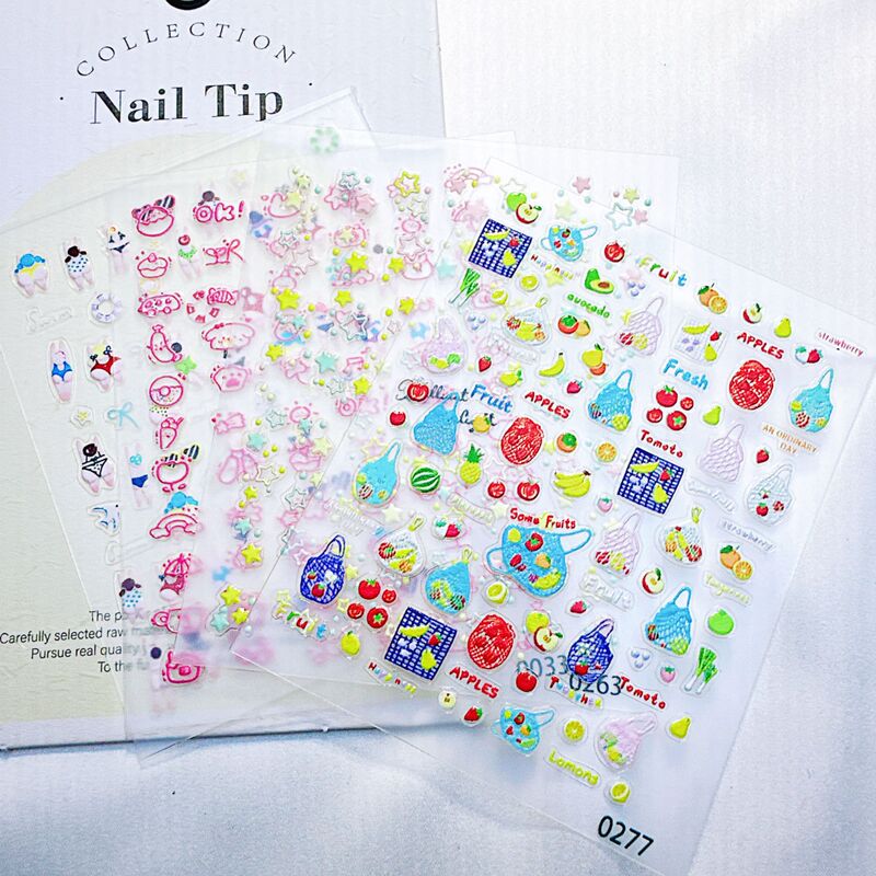 Japanese-Style 5D Embossed Macaron Star Nail Stickers Sexy Swimsuit Mini Heart Cat Planner Nail Stickers Japanese-Style 5D Embossed Macaron Star Nail Stickers Sexy Swimsuit Mini Heart Cat Planner Nail Stickers