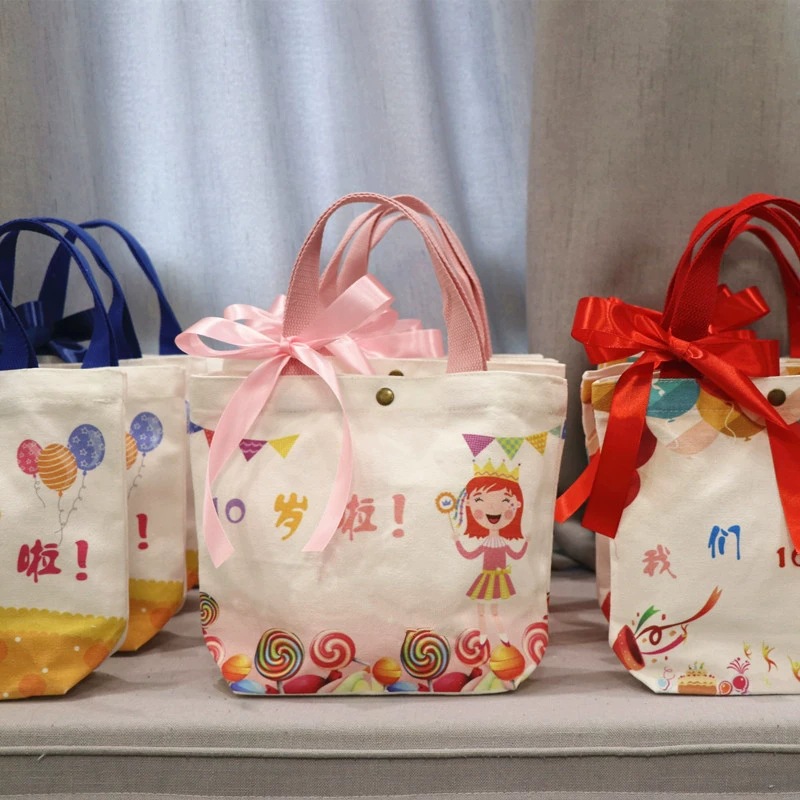 Canvas bag children's birthday canvas bag baby ten years old group…