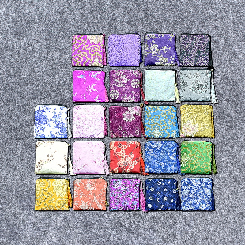 A12*12加厚拉链四方包珠宝首饰袋小饰品包装袋手镯手链高档收纳袋