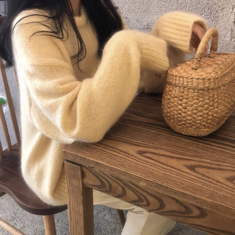 毛衣女宽松内搭2025新款慵懒温柔日系针织打底衫外穿秋冬加厚软糯|undefined