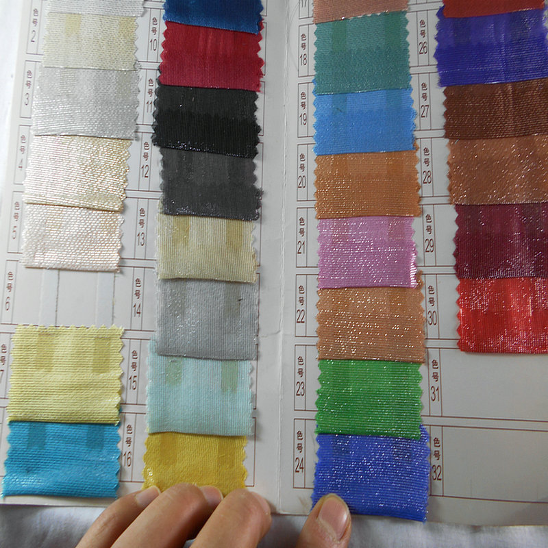 金皮银皮亮丝色织真丝平纹布PET交织桑蚕丝服装包装装饰女装面料