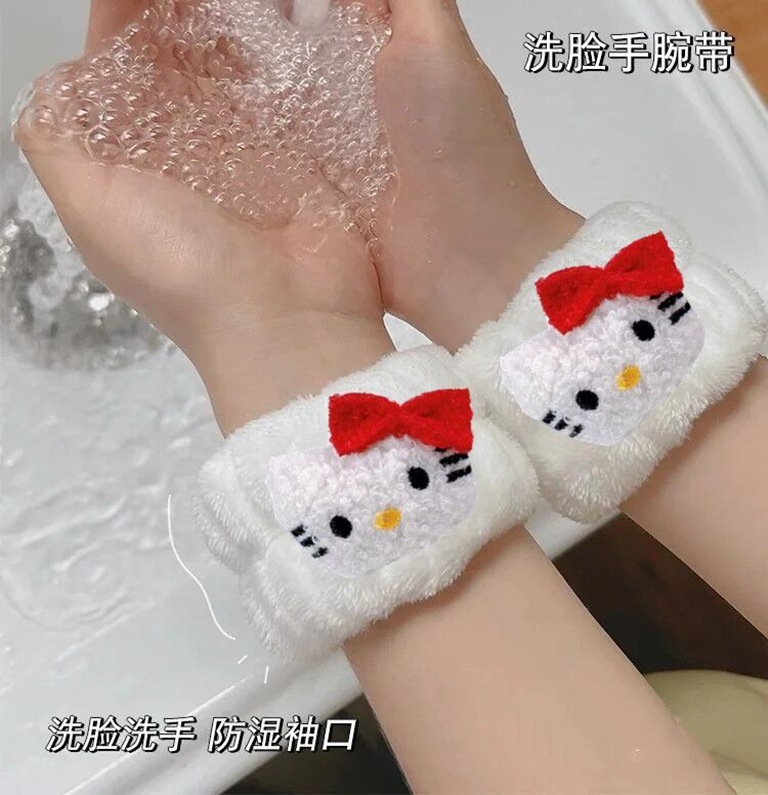 Lavado DE CARA correa para la muñeca artefacto absorbente lindo brazalete deportivo pulsera de limpieza del sudor lavado absorbente del sudor correa para la muñeca a prueba de humedad banda para el cabello