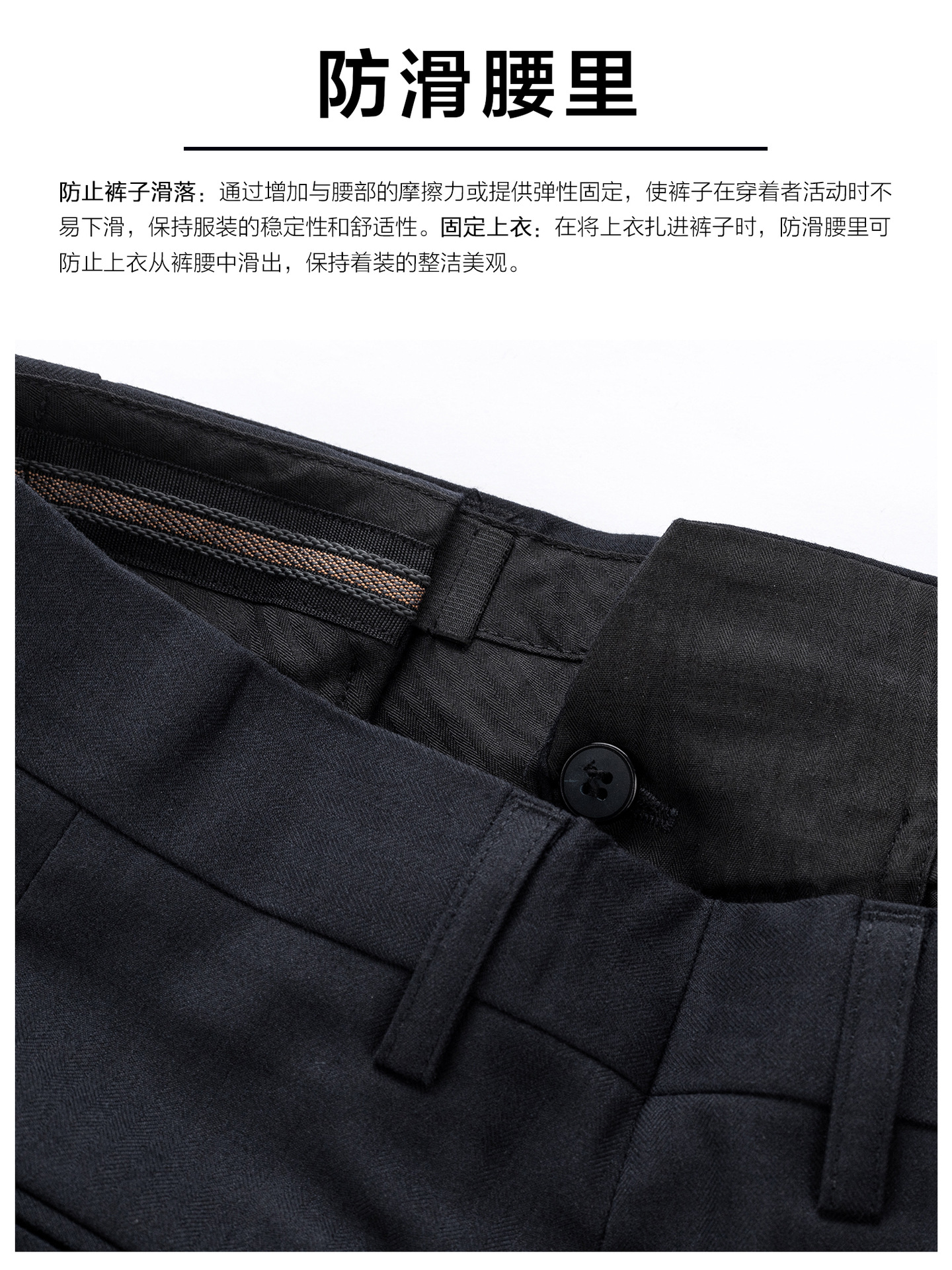 Pantalones de vestir para hombres primavera nuevos pantalones casuales de mediana edad pantalones de vestir para hombres delgados pantalones de vestir oculto azul herringbone