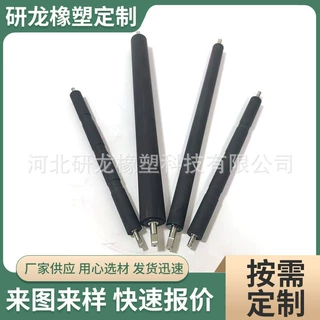定制厂家聚氨酯打印机胶辊 标签打印机滚轴 滚筒轴 包胶轴